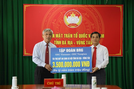 OSC Việt Nam, thành viên Tập đoàn BRG tài trợ 3,5 tỷ đồng cho Quỹ An sinh xã hội tỉnh Bà Rịa – Vũng Tàu 