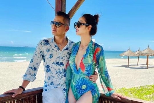 Hoa hậu Jennifer Phạm khoe dáng ngọc bên chồng