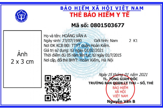 Thêm nhiều tiện ích từ mẫu thẻ BHYT mới