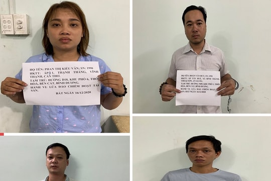 “Bộ tứ” làm giả sổ đỏ, lừa đảo chiếm đoạt gần 13 tỷ đồng