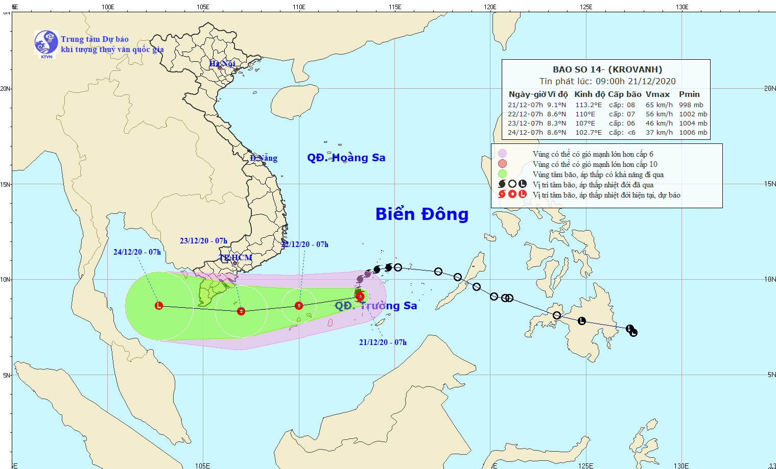 Bão số 14 giật cấp 10 gây biển động rất mạnh