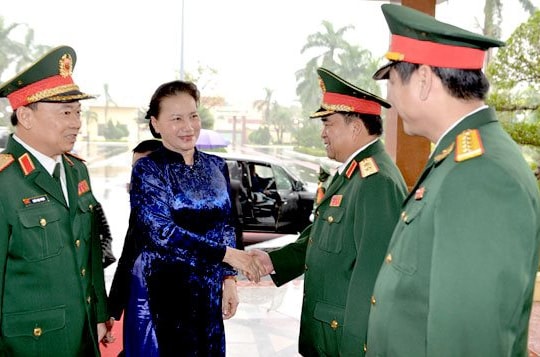 Chủ tịch Quốc hội: Giữ vững trận địa tư tưởng của Đảng trong lực lượng vũ trang Quân khu