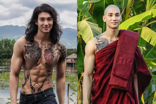 Người mẫu nam nổi tiếng ở Myanmar từ bỏ mái tóc dài lãng tử để tham gia khóa tu vẫn khiến chị em mê mẩn