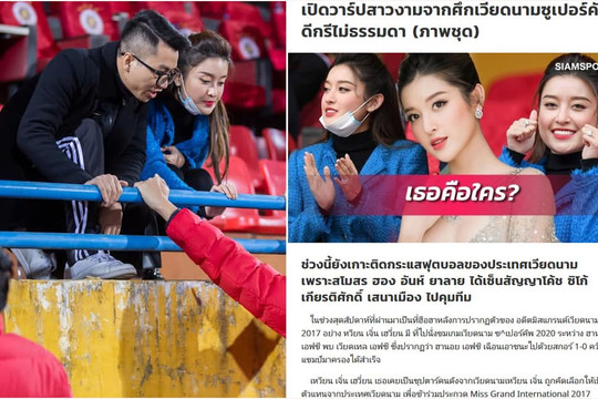 Huyền My nổi ‘bần bật’ trên báo Thái sau khi ‘hâm nóng’ sân Hàng Đẫy với nhan sắc xinh đẹp