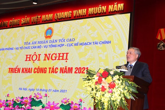 Văn phòng TANDTC và các vụ Tổ chức-Cán bộ, Tổng hợp, Cục Kế hoạch-Tài chính triển khai công tác năm 2021