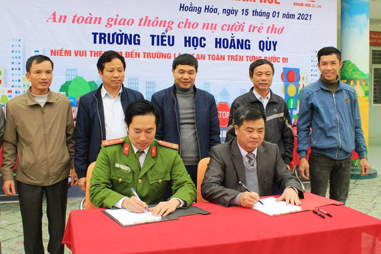 Trường Tiểu học Hoằng Qùy: Bảo đảm an ninh, trật tự, an toàn trường học