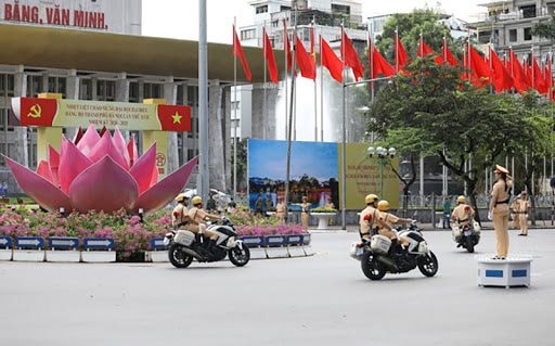 Hà Nội cấm hàng loạt tuyến đường phục vụ Đại hội Đảng