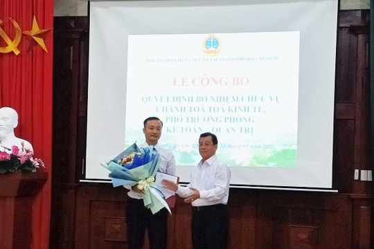 TAND cấp cao tại TP.HCM: Công bố quyết định bổ nhiệm Chánh Tòa kinh tế