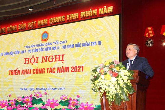 Các Vụ Giám đốc kiểm tra TANDTC triển khai công tác năm 2021