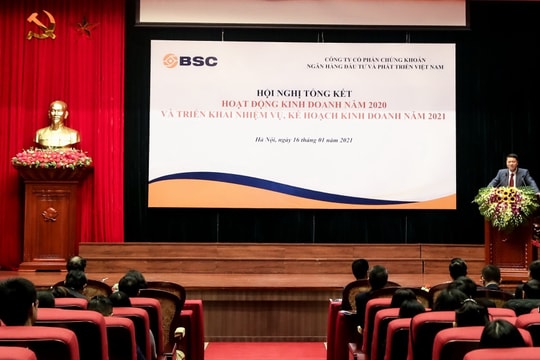 Chứng khoán BIDV (BSC): lợi nhuận Quý IV 2020 tăng 440% so với cùng kỳ 