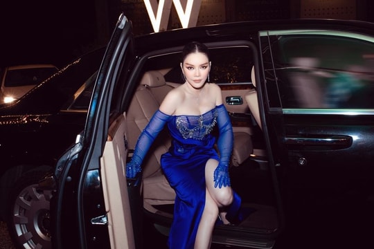 Lý Nhã Kỳ gợi cảm với váy Đỗ Long trên thảm đỏ