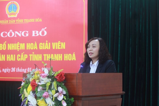 TAND tỉnh Thanh Hóa trao Quyết định bổ nhiệm Hòa giải viên tại Tòa án