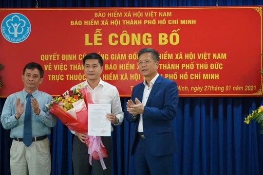 Công bố Quyết định thành lập Bảo hiểm xã hội thành phố Thủ Đức