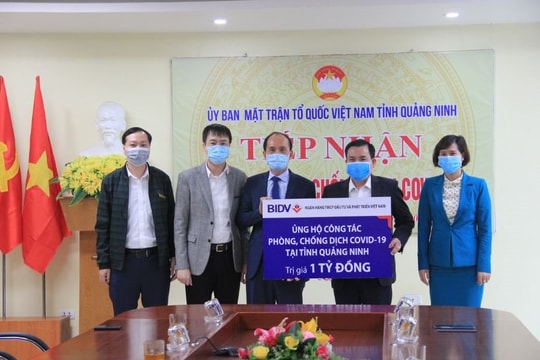 BIDV ủng hộ 4 tỷ đồng phòng, chống dịch covid-19 tại Hải Dương, Quảng Ninh

