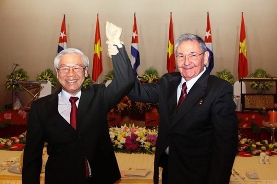 Lãnh đạo Cuba và Lào chúc mừng Tổng Bí thư, Chủ tịch nước Nguyễn Phú Trọng