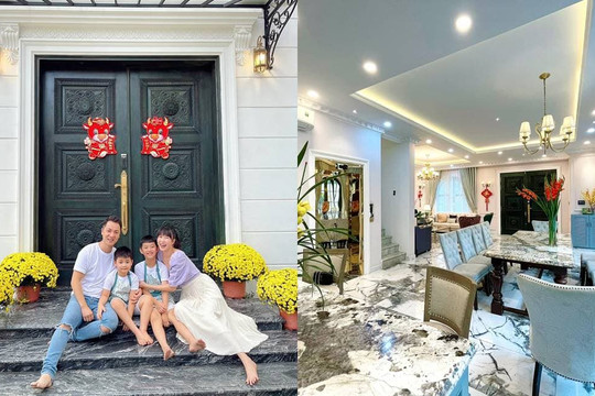 Đăng Khôi cùng bà xã trang trí hoành tráng trong căn biệt thự 2 triệu USD để đón Tết