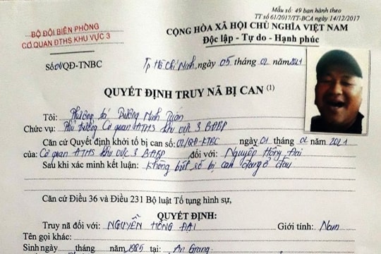 Truy nã đối tượng chống người thi hành công vụ và bắt giữ người trái pháp luật