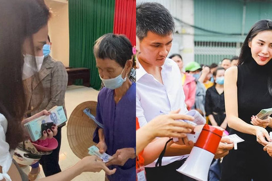 Thủy Tiên cùng ông xã Công Vinh trao quà Tết đặc biệt cho người nghèo miền Tây
