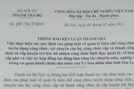 Sơn La: 26 trường hợp tuyển dụng công chức không đảm bảo điều kiện