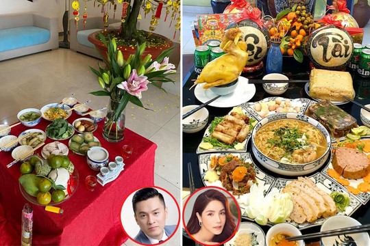 Sao Việt làm mâm cơm cúng Tất niên vào 30 Tết