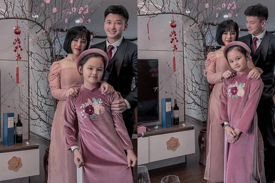 Diễn viên Huỳnh Anh đón Tết cùng Bạch Lan Phương, lần đầu có ảnh gia đình với con riêng của bạn gái
