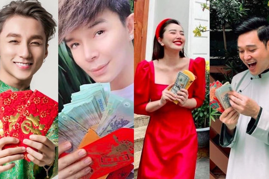 Sao Việt nô nức khoe tiền lì xì 'khủng' Tết Tân Sửu: Cả xấp 500 ngàn đến tập đô la dày cộm, đếm mỏi tay