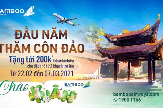 Chào xuân Bamboo Airways tặng ngàn mã giảm giá cho khách bay thẳng Côn Đảo
