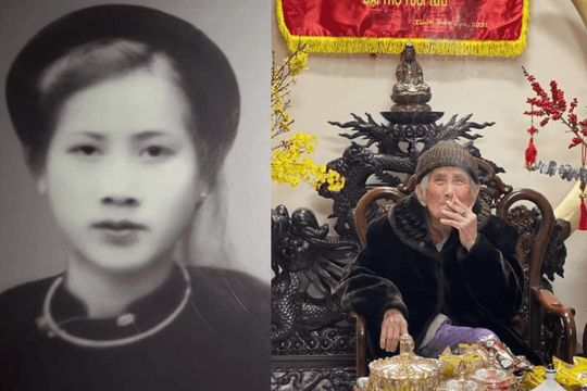 Cụ bà 100 tuổi ở Hà Nội gây sốt vì hình ảnh 'gái Tràng An' xinh đẹp thời trẻ: 'Cụ vẫn minh mẫn, nhớ vanh vách tên tuổi con cháu'