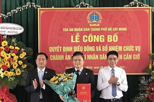 Bổ nhiệm Chánh án TAND huyện Cần Giờ, TP Hồ Chí Minh