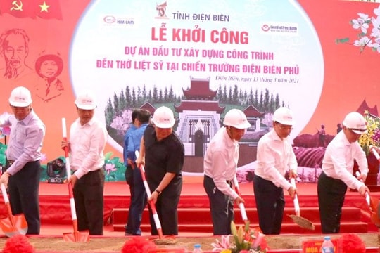Khởi công xây dựng công trình Đền thờ Liệt sĩ tại Chiến trường Điện Biên Phủ