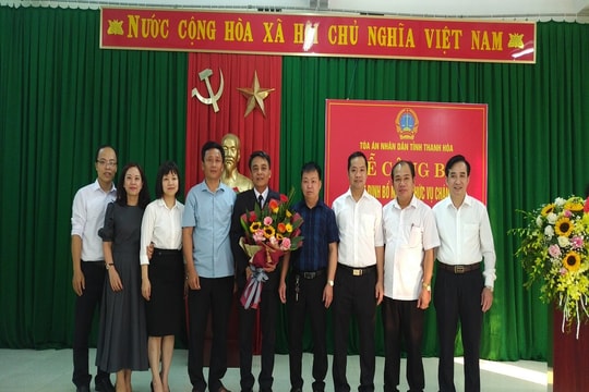 Công bố quyết định bổ nhiệm Chánh án TAND huyện Đông Sơn 