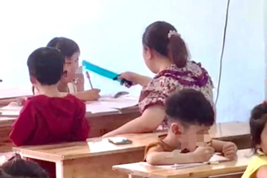 Xác minh clip người phụ nữ la lối, dùng thước đánh liên tiếp học sinh