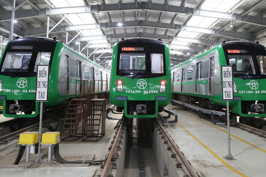 Tàu Cát Linh - Hà Đông trước ngày bàn giao về Hà Nội