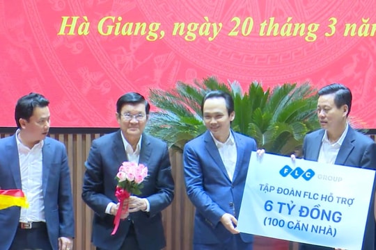 FLC trao 6 tỷ tiền mặt xây 100 căn nhà cho người nghèo Hà Giang 