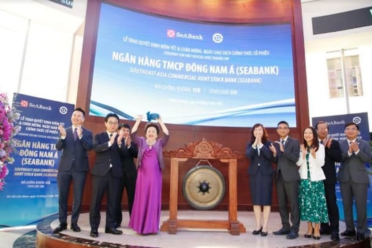 Hơn 1,2 tỷ cổ phiếu SeABank chính thức giao dịch trên sàn chứng khoán, vốn hóa vượt 1 tỷ USD sau phiên ATO