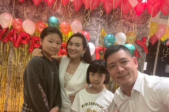 Siêu mẫu Bình Minh gửi lời chúc mừng sinh nhật ngọt ngào đến bà xã Anh Thơ