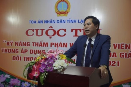 TAND tỉnh Lạng Sơn thi “Kỹ năng Thẩm phán và Hòa giải viên trong thực hiện Luật Hòa giải, đối thoại tại Tòa án” 
