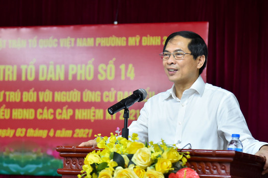 100% cử tri nơi cư trú tín nhiệm giới thiệu ông Bùi Thanh Sơn ứng cử đại biểu Quốc hội khóa XV