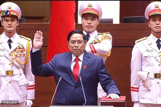 Tân Thủ tướng Chính phủ Phạm Minh Chính tuyên thệ nhậm chức