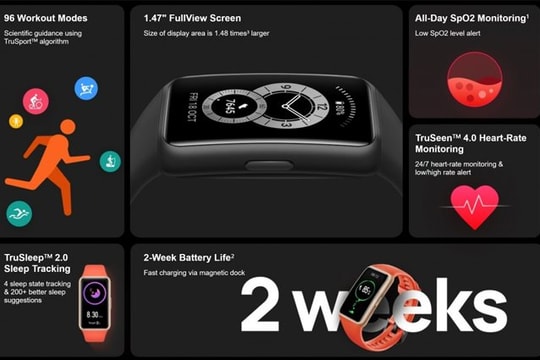 Huawei Band 6 chính thức ra mắt