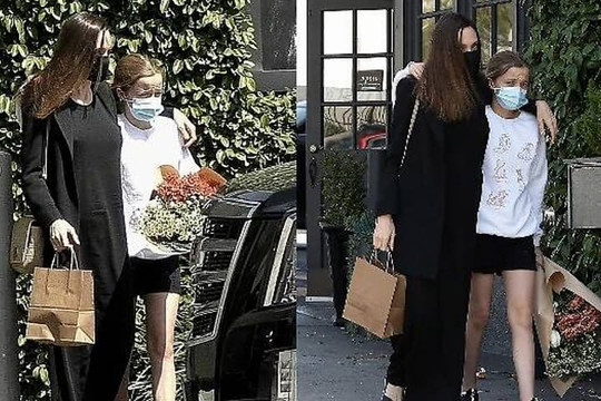 Angelina Jolie xuất hiện bên con gái, né tránh ống kính giữa tin đồn Brad Pitt bệnh nặng đến mức phải ngồi xe lăn