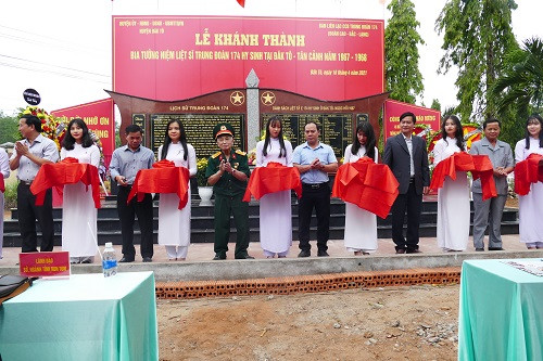 Khánh thành Bia ghi danh tưởng niệm các liệt sỹ Trung đoàn 174 tại Kon Tum