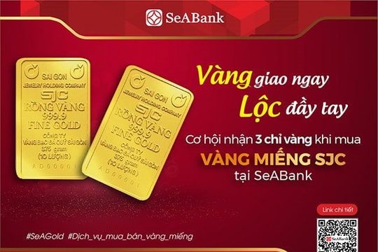Triển khai dịch vụ mua bán vàng miếng SJC tại SeABank