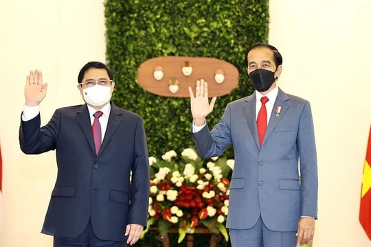 Thủ tướng Phạm Minh Chính hội đàm với Tổng thống Indonesia
