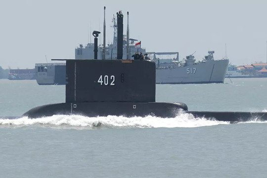 Xác định tàu ngầm Indonesia bị mất tích ở độ sâu 850m