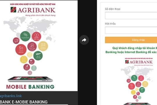 Agribank cảnh báo các hình thức lừa đảo gửi tin nhắn 'lì xì đầu năm"