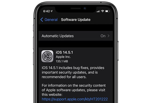 Apple bất ngờ tung iOS 14.5.1 để khắc phục lỗi bảo mật quan trọng