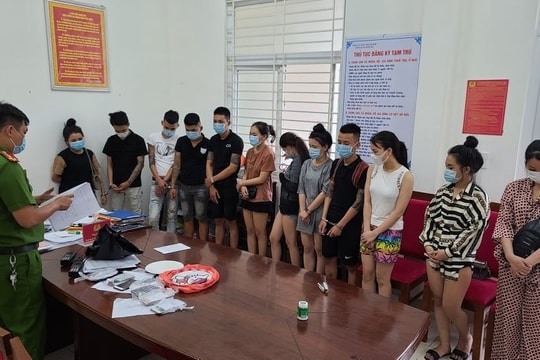 Nhóm thanh niên tổ chức sử dụng trái phép ma túy trong khách sạn