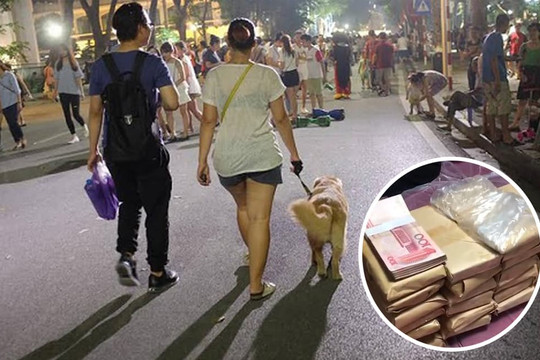 Dắt cho đi dạo, hai chị em nhặt được 1,8 tỷ đồng