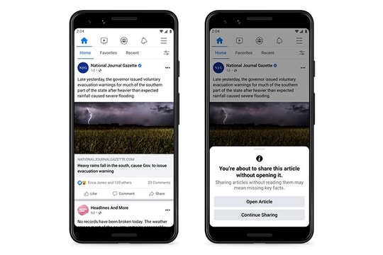 Facebook cập nhật thêm tính năng để hạn chế chia sẻ tin tức giả mạo